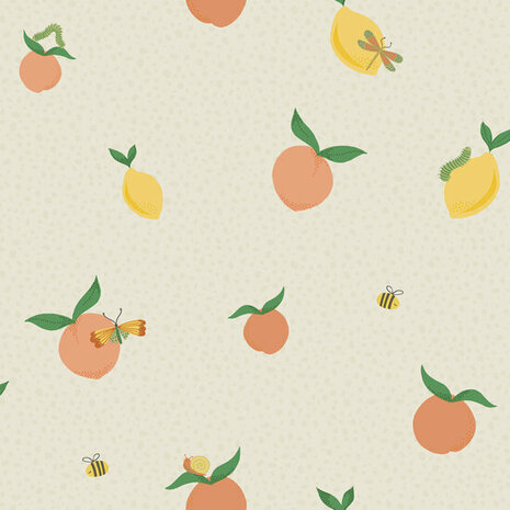 Dutch Wallcoverings Dream Catcher Tutti Fruity Creme - Oranje 13270 Behang