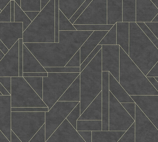 AS Creation Metropolitan Stories 3 - 39118-4 - 391184 Zwart / Goud Behang