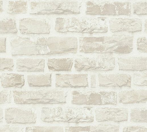 AS Creation Natural Living - 38637-3 - 386373 Beige / Wit Behang