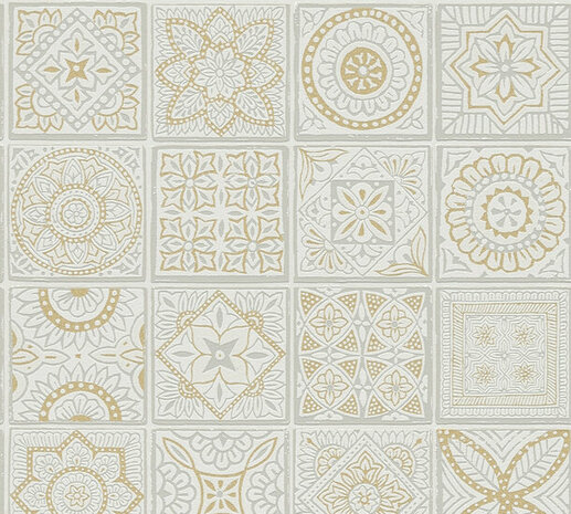 AS Creation Terra - 38921-1 - 389211 Goud / Grijs Behang