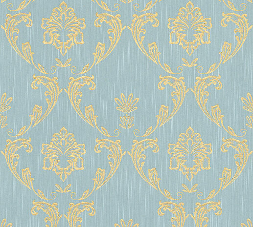 AS Creation AP Finest - 30658-6 - 306586 Goud - Goud / Blauw Behang