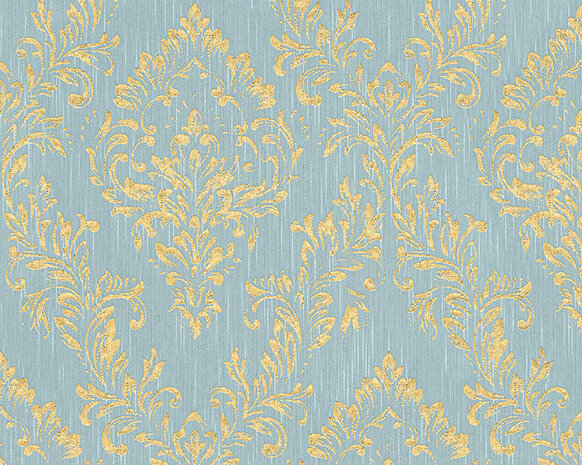 AS Creation AP Finest - 30659-5 - 306595 Goud - Goud / Blauw Behang