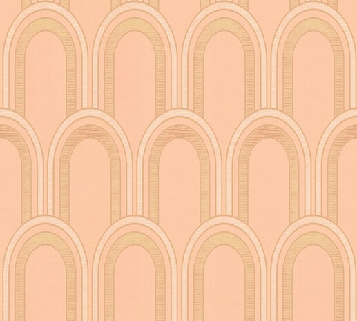 AS Creation AP Arcade - 39176-1 - 391761 Oranje / Wit Behang