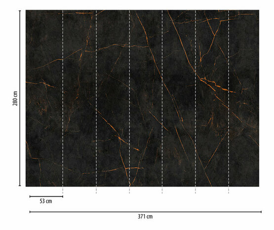 AS Creation The Wall Zwart - 38225-1 - 382251 / Oranje Behang