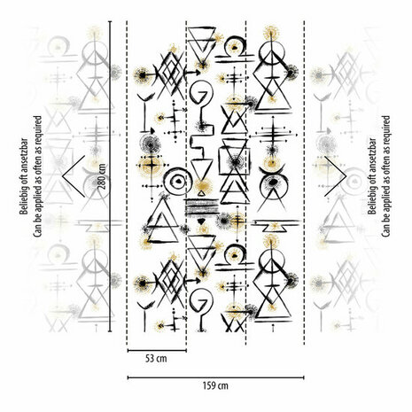 AS Creation The Wall Travel Styles Wit - 39198-1 - 391981 / Zwart Behang