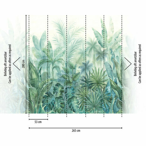 AS Creation The Wall Travel Styles Groen - 39230-1 - 392301 - Groen / Blauw Behang