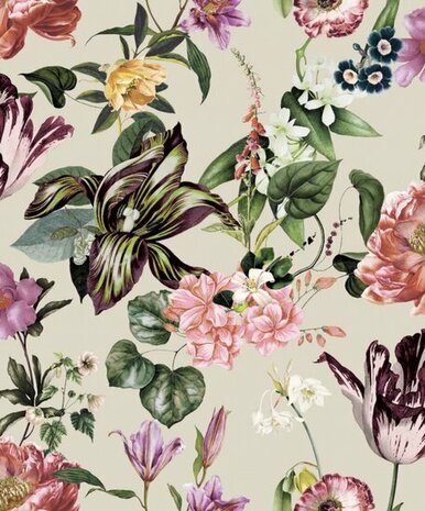 Noordwand Flora MB 47461 Beige - Groen - Roze Behang