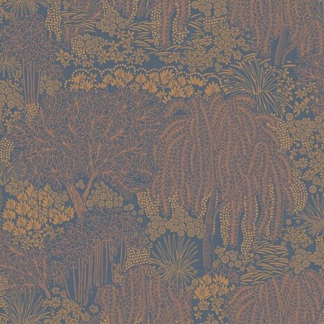Noordwand Allure AL26264 Blauw - Metallic - Bruin Behang