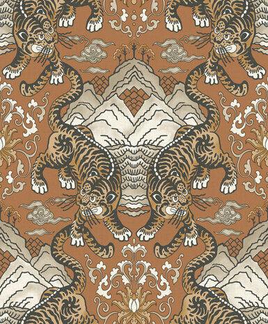 Dutch First Class Khalili 65912 Oranje Behang