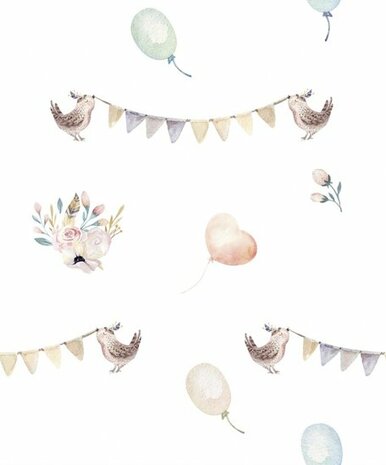 Noordwand Kids Walls Little Adventures 45887 Bruin - Beige - Blauw - Oranje Behang