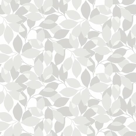 Dutch Wall Decor Blommor & Blad 676-01 Grijs Behang