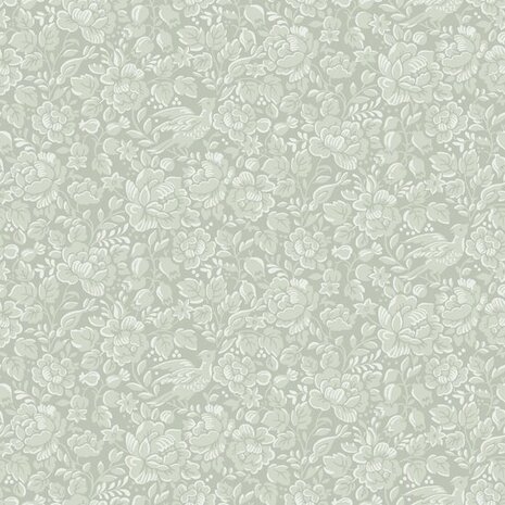 Dutch Wall Decor Blommor & Blad 678-02 Zwart Behang