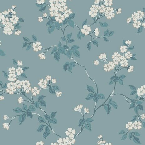 Dutch Wall Decor Blommor & Blad 679-03 Grijs Behang