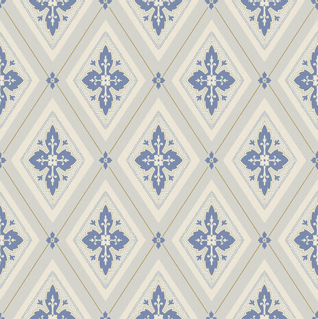 Dutch Wall Decor Swedish Heritage 692-02 Blauw Behang