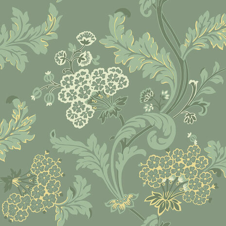 Dutch Wall Decor Swedish Heritage 696-03 Groen Behang