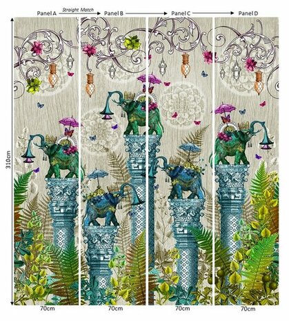 Santorus I The Other Orient Mural - Stone WPM0101 Behang
