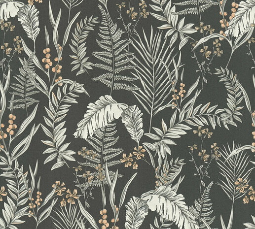 AS Creation Drawn Into Nature - 39434-1 / 394341 Zwart Behang