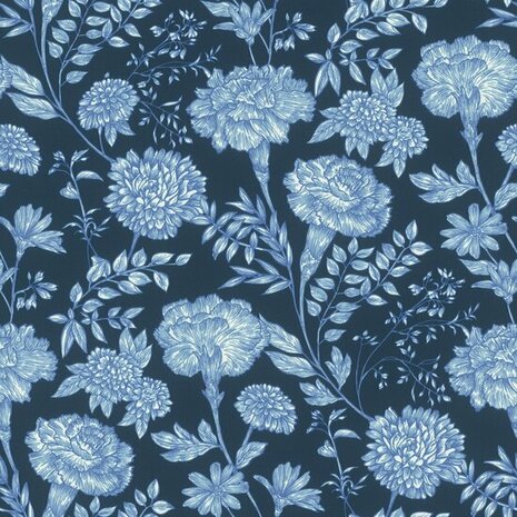 Rasch Symphony - 865004 Blauw Behang