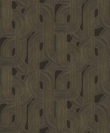 Rasch Symphony - 868104 Zwart / Goud Behang