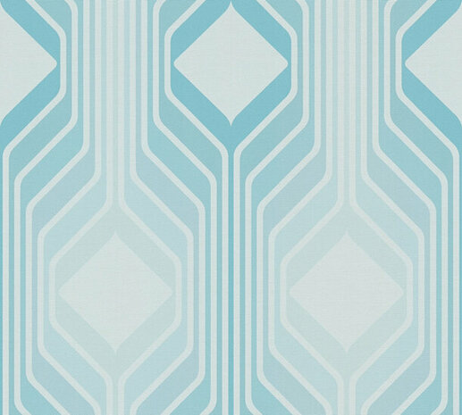 AS Creation Retro Chic - 39532-1 / 395321 Blauw - Blauw Behang
