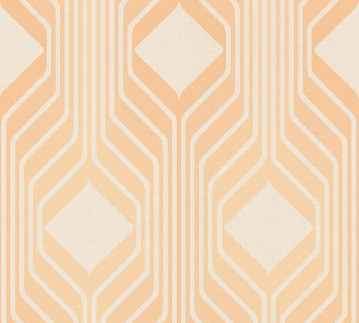 AS Creation Retro Chic - 39532-3 / 395323 Oranje - Beige Behang