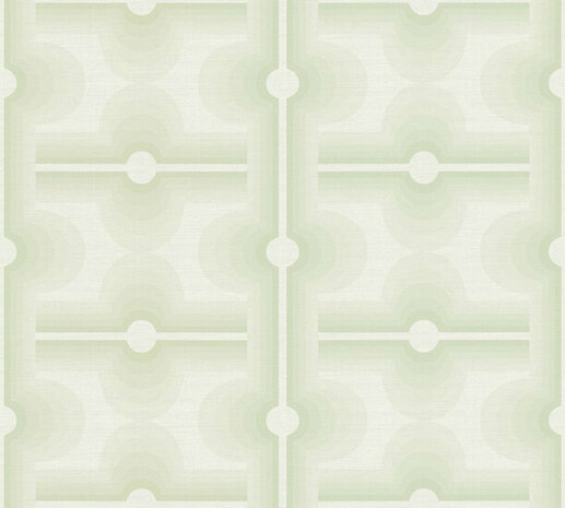 AS Creation Retro Chic - 39533-1 / 395331 Groen - Crème Behang