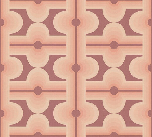 AS Creation Retro Chic - 39533-2 / 395332 Rood - Oranje Behang