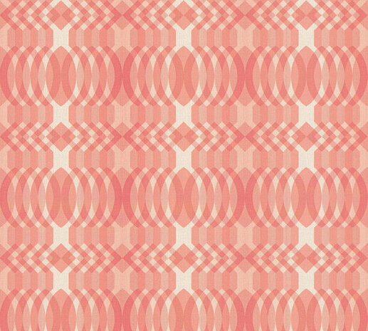 AS Creation Retro Chic - 39534-4 / 395344 Rood - Crème Behang