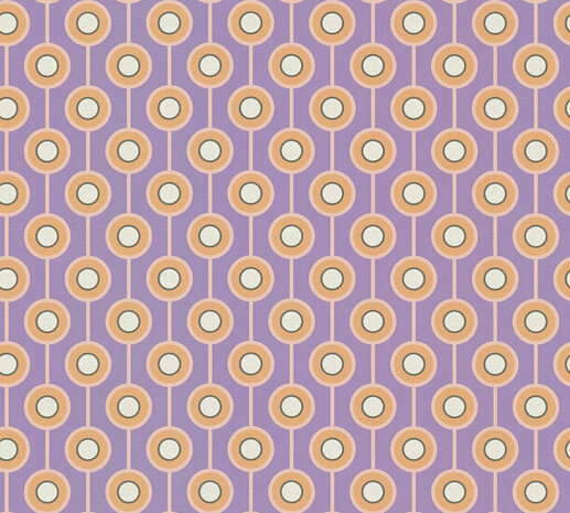 AS Creation Retro Chic - 39537-2 / 395372 Paars - Oranje Behang