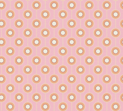 AS Creation Retro Chic - 39537-3 / 395373 Roze - Oranje Behang