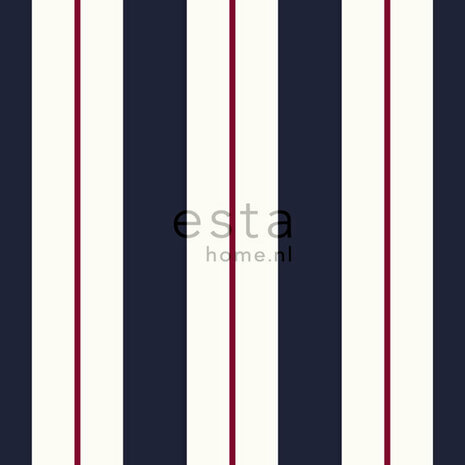 Esta Home Strepen 136415 Rood Blauw Behang