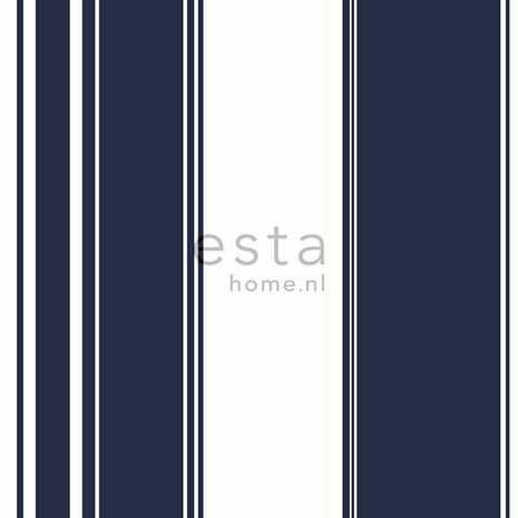 Esta Home Strepen 136417 Blauw Behang