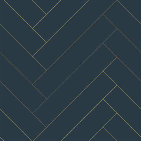 Esta Home Visgraat 139309 Goud Blauw Behang