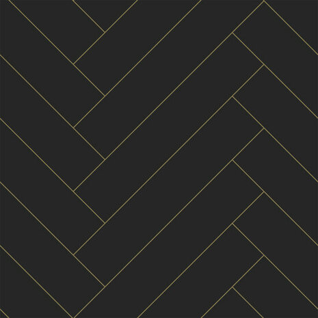 Esta Home Visgraat 139310 Zwart Goud Behang