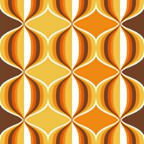 Sanders & Sanders Grafisch 935269 Oranje Geel Behang