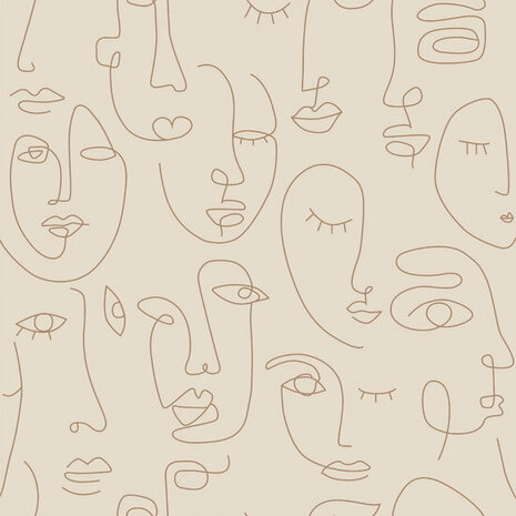 Esta Home Line Art 139374 Beige Behang