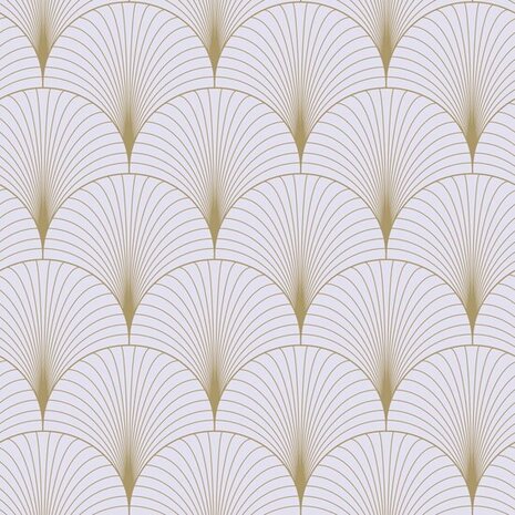 Esta Home Art Deco 139576 Paars Goud Behang