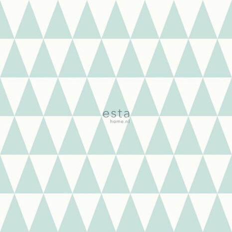 Esta Home Grafisch 148669 Wit Turquoise Behang