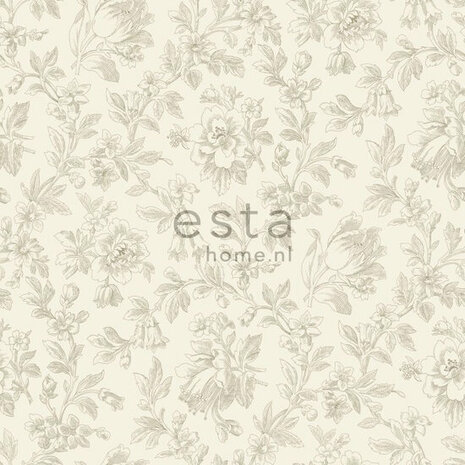 Esta Home Bloemen 127626 Bruin Behang