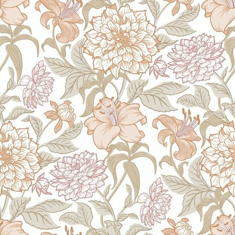 Esta Home Bloemen 139612 Roze Behang