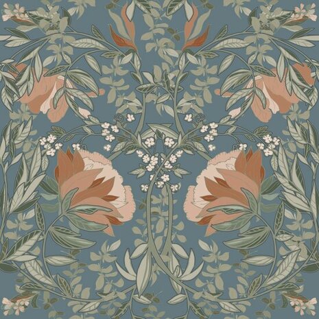 Esta Home Bloemen 139643 Multicolor Blauw Behang