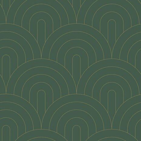 Esta Home Art Deco 139744 Groen Goud Behang