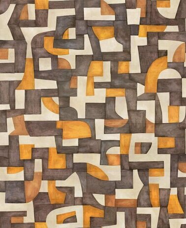 Arte Essentials Totem ECOLINE 18900 Bruin/Oranje/Crème Behang