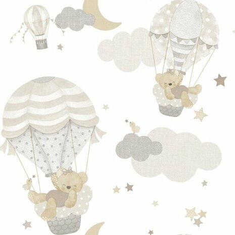 Noordwand Happy 14817 Wit Beige Grijs Behang