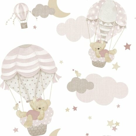 Noordwand Happy 14818 Wit Roze Beige Behang