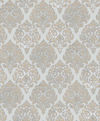 Noordwand Lustre MT2035 Grijs / Koper metallic Behang
