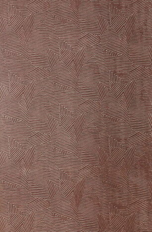 Casamance Nature Précieuse - Textures 76543772 - Rood / Metallic Goud Behang