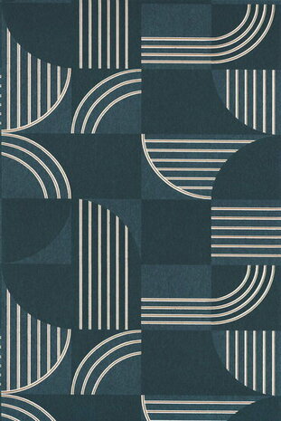 Casamance Faubourg Des Lumières 76271528 - Blauw Behang