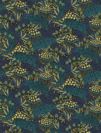 Eijffinger Solange 340287 Blauw Behang
