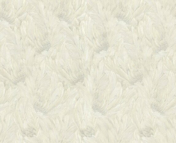 Dutch First Class Roberto Cavalli 9 21003 - Wit Metallic Behang